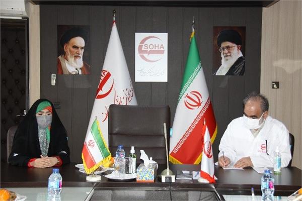 بازدید مشاور امور زنان و خانواده رئیس جمعیت هلال احمر از شرکت تجهیزات پزشکی هلال ایران