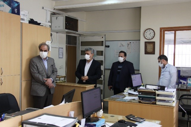 بازدید مدیر عامل محترم شرکت جناب آقای دکتر نکویی نیا و جناب آقای مهندس سقایی رئیس هیات مدیره  از واحد های اداری