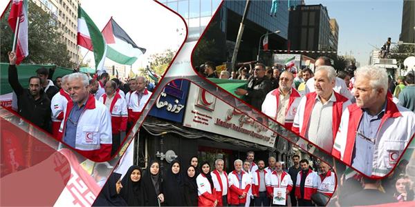 حضور سازمان تدارکات پزشکی در راهپیمایی یوم‌الله ۱۳ آبان