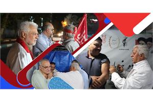 تقدیر سازمان تدارکات پزشکی از پزشکان جهادی؛ توزیع نمادین واکسن آنفولانزا در موکب جامعه پزشکی