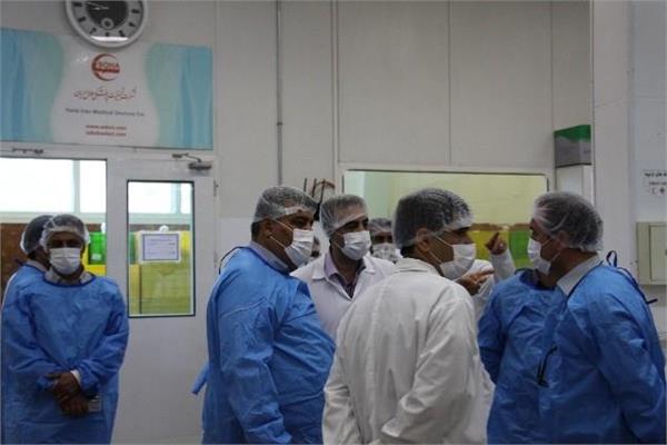 بازدید فرماندار ساوجبلاغ از پروژه توسعه‌ای و خط تولید شرکت تجهیزات پزشکی هلال ایران